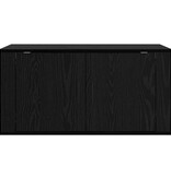 VidaXL Wandgemonteerde TV-kast Zwart eiken 80 x 34.5 x 40 cm