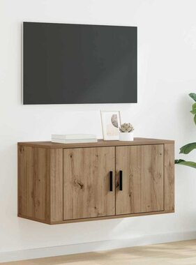 VidaXL Wandgemonteerde TV-kast Wandgemonteerd artisanaal eikenkleurig