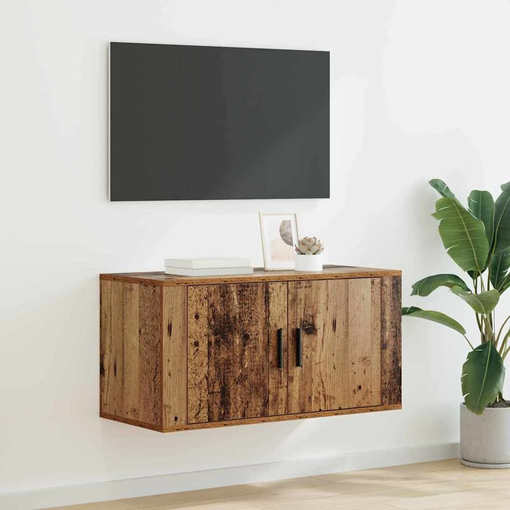 VidaXL Wandgemonteerde TV-kast Oud hout 80 x 34.5 x 40 cm Bewerkt hout