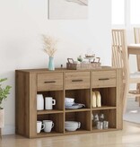 VidaXL Dressoir met lade Artisan Eiken 100 x 30 x 59,5 cm Bewerkt hout