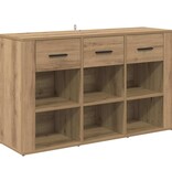 VidaXL Dressoir met lade Artisan Eiken 100 x 30 x 59,5 cm Bewerkt hout