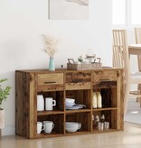 VidaXL Dressoir met lade Oud Hout 100 x 30 x 59,5 cm Bewerkt hout