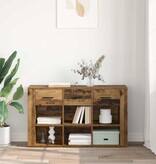 VidaXL Dressoir met lade Oud Hout 100 x 30 x 59,5 cm Bewerkt hout