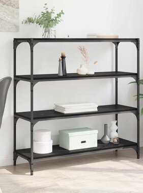 VidaXL Boekenkast Zwart Eiken 100 x 33 x 100 cm