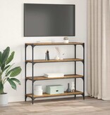 VidaXL Boekenkast Oud Hout 100 x 33 x 100 cm Gemonteerd hout en ijzer