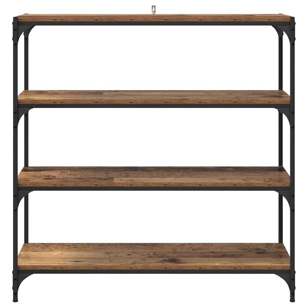 VidaXL Boekenkast Oud Hout 100 x 33 x 100 cm Gemonteerd hout en ijzer