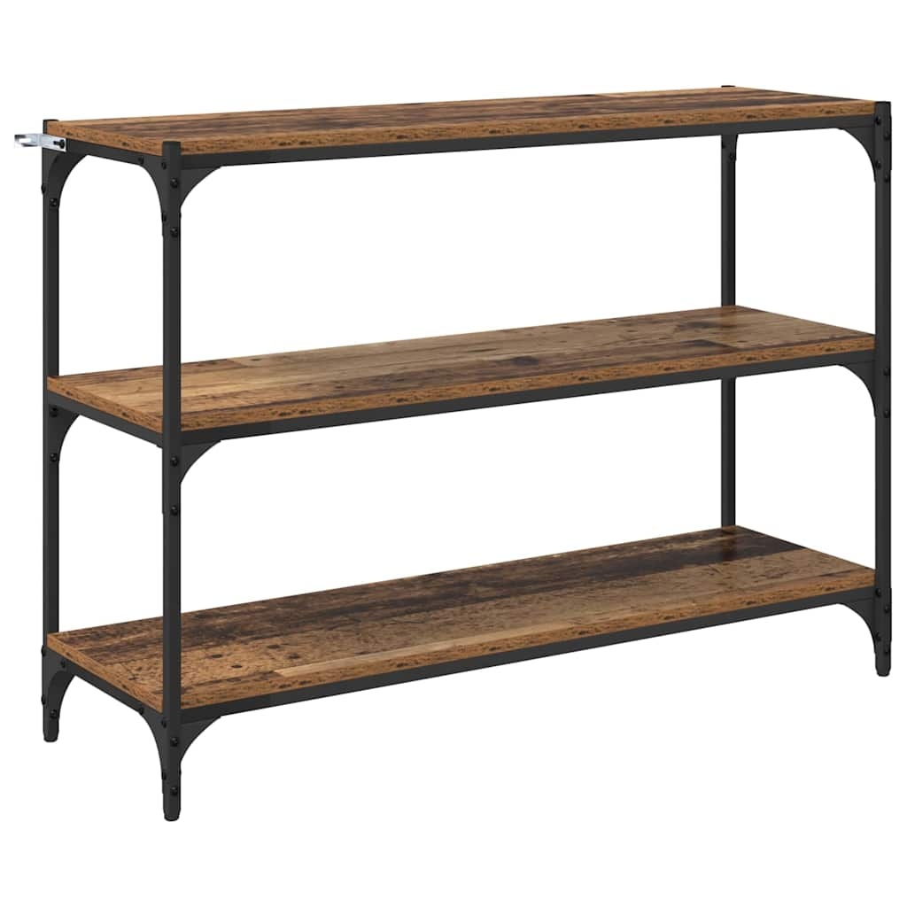 VidaXL Boekenkast Oud hout 100 x 33 x 70,5 cm Gemonteerd hout en ijzer