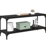 VidaXL TV-kast Zwart Eiken 100x33x41cm Gemonteerd hout en ijzer