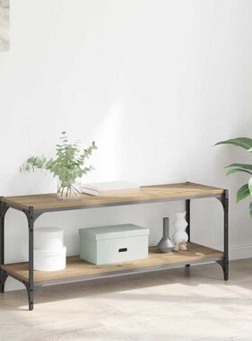 VidaXL TV-kast Artisan Eiken 100x33x41cm Gemonteerd hout en ijzer