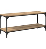 VidaXL TV-kast Artisan Eiken 100x33x41cm Gemonteerd hout en ijzer