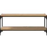 VidaXL TV-kast Artisan Eiken 100x33x41cm Gemonteerd hout en ijzer