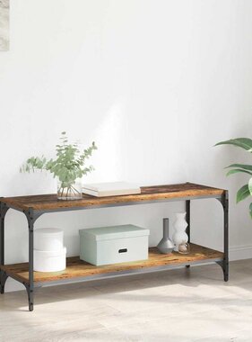 VidaXL TV-kast Oud Hout 100x33x41cm Gemonteerd hout en ijzer