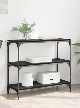 VidaXL Boekenkast Zwart Eiken 80 x 33 x 70,5 cm