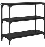 VidaXL Boekenkast Zwart Eiken 80 x 33 x 70,5 cm