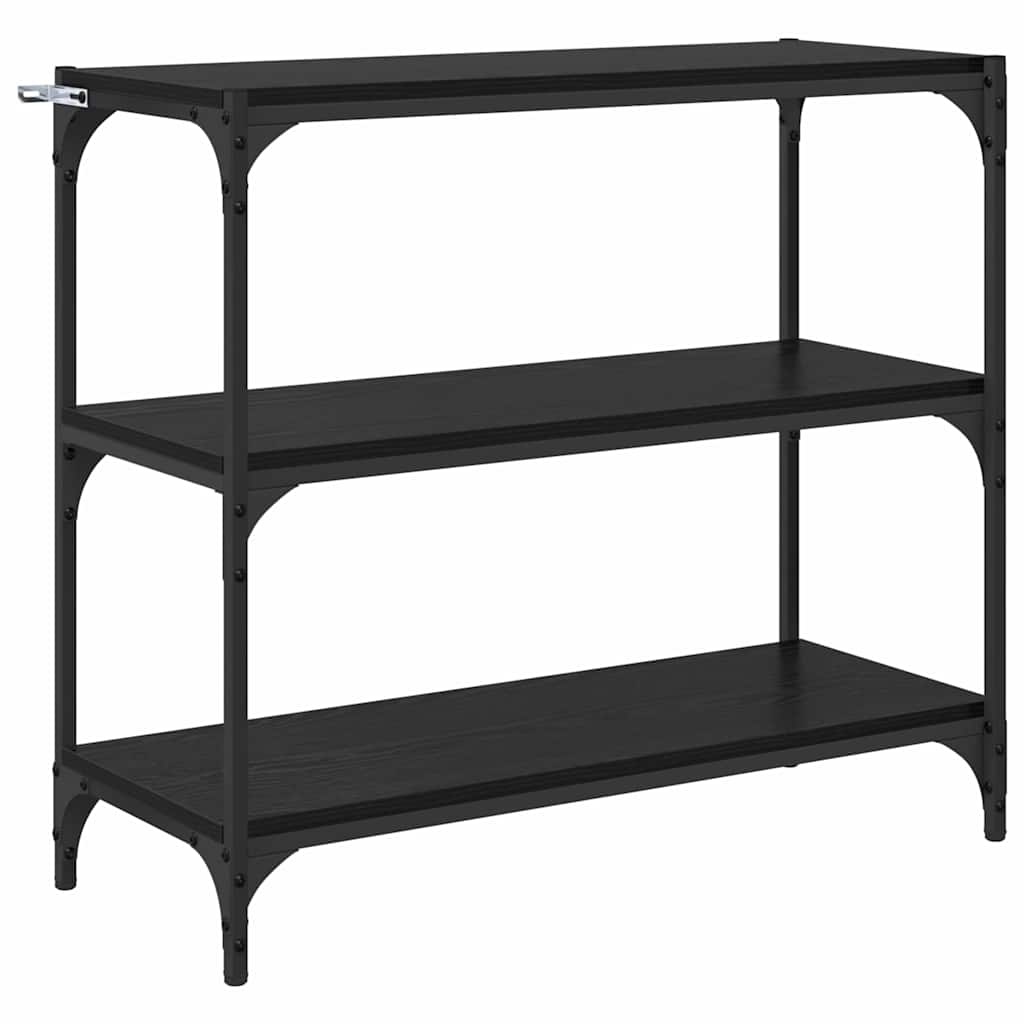 VidaXL Boekenkast Zwart Eiken 80 x 33 x 70,5 cm