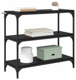 VidaXL Boekenkast Zwart Eiken 80 x 33 x 70,5 cm