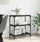 VidaXL Boekenkast Zwart eiken 60 x 33 x 70,5 cm