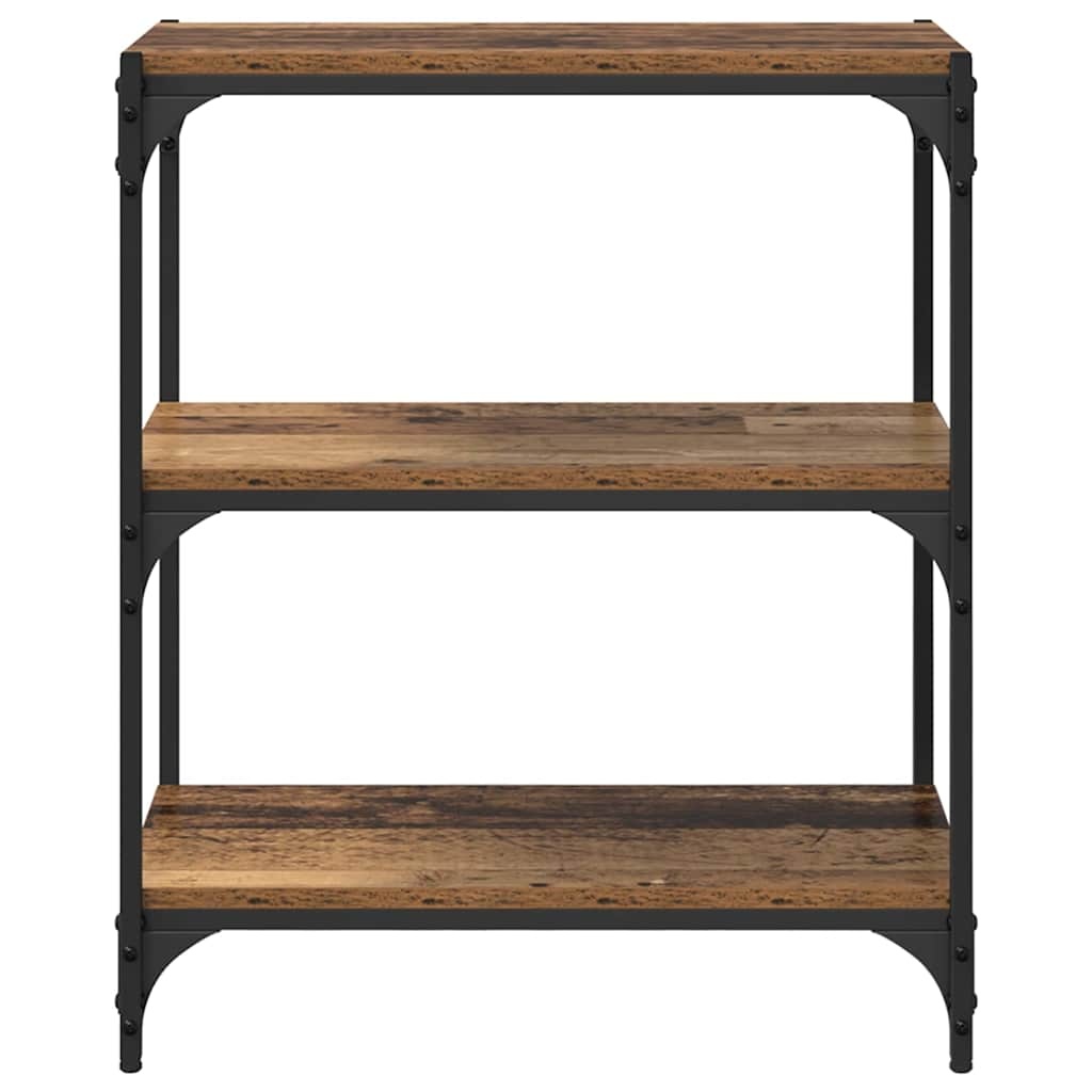 VidaXL Boekenkast Oud hout 60 x 33 x 70,5 cm Gemonteerd hout en ijzer