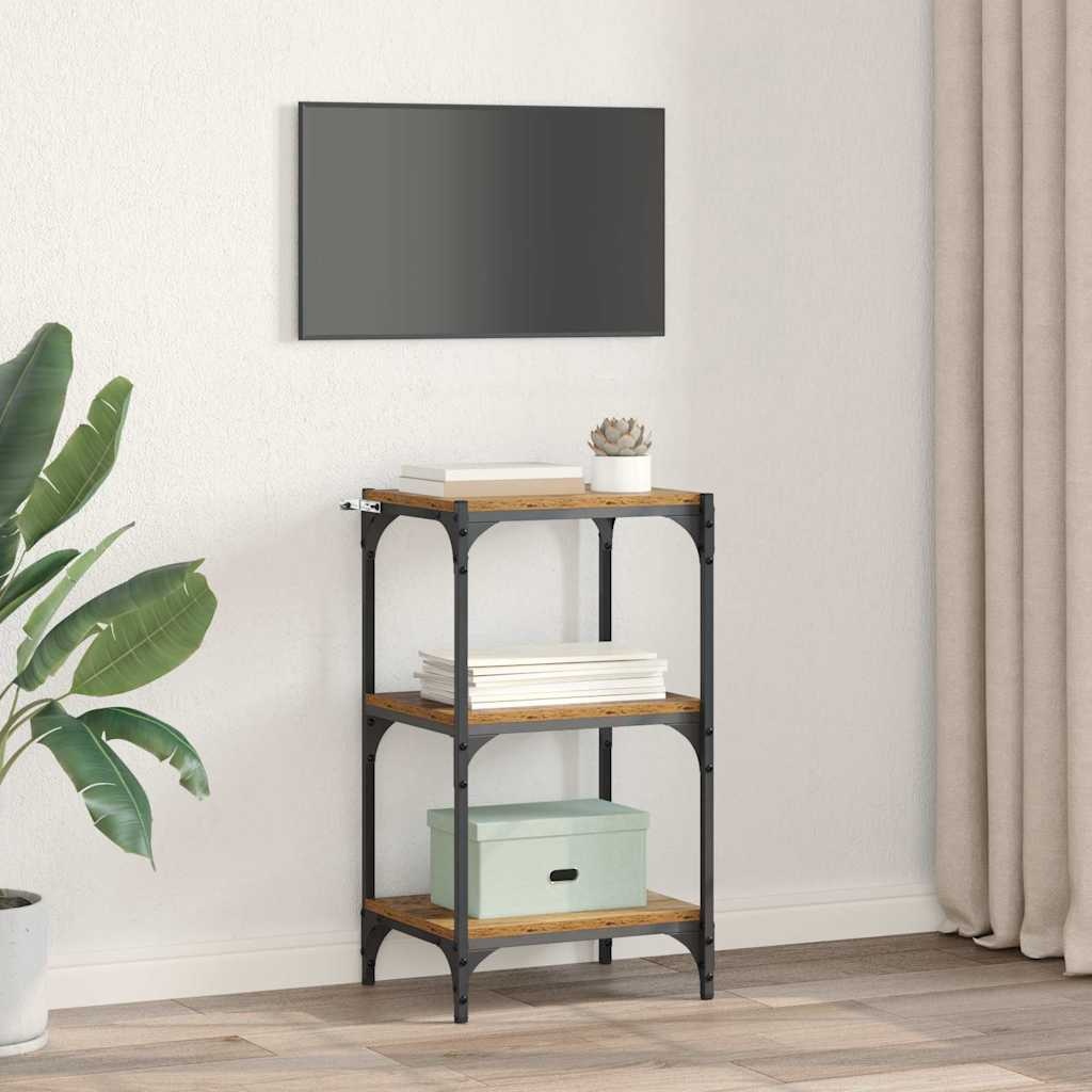 VidaXL Boekenkast Oud hout 40 x 33 x 70,5 cm Gemonteerd hout en ijzer