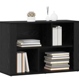 VidaXL Dressoir Zwart Eiken 80 x 30 x 53 cm Bewerkt hout