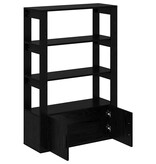 VidaXL Dressoir Zwart eiken 30 x 80 x 119,5 cm Bewerkt hout