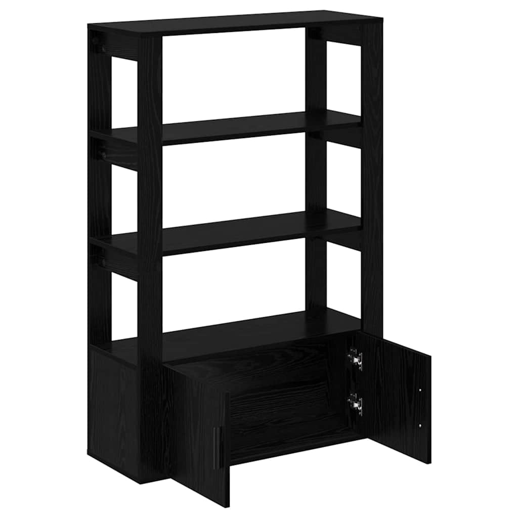 VidaXL Dressoir Zwart eiken 30 x 80 x 119,5 cm Bewerkt hout