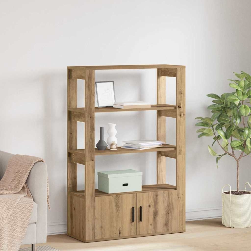 VidaXL Dressoir artisanaal eikenkleurig 30 x 80 x 119,5 cm