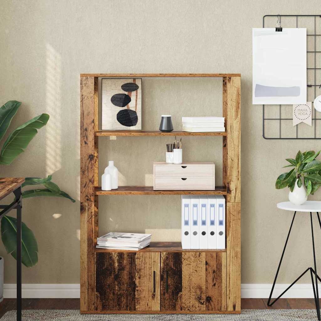 VidaXL Dressoir Oud hout 30 x 80 x 119,5 cm Bewerkt hout