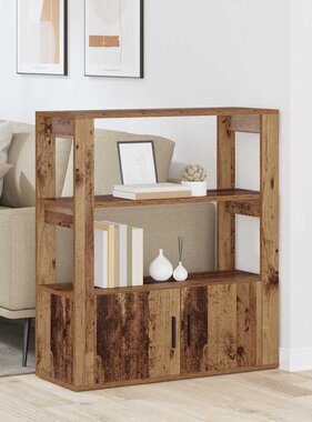 VidaXL Dressoir Oud hout 30 x 80 x 90 cm Bewerkt hout