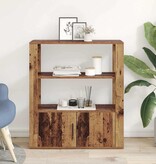 VidaXL Dressoir Oud hout 30 x 80 x 90 cm Bewerkt hout