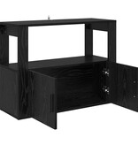 VidaXL Dressoir Zwart eiken 80 x 30 x 60 cm Bewerkt hout