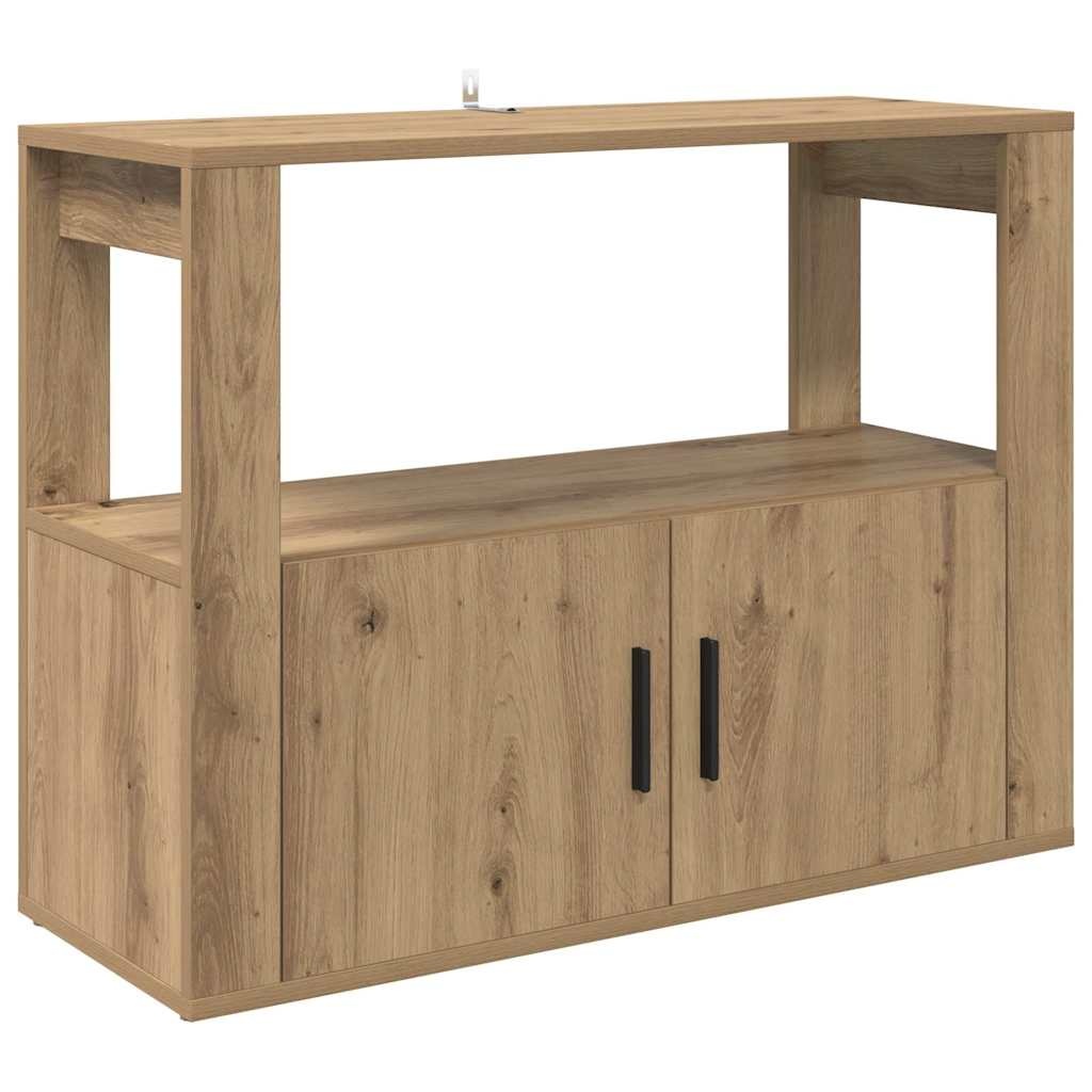 VidaXL Dressoir artisanaal eikenkleurig 80 x 30 x 60 cm Bewerkt hout