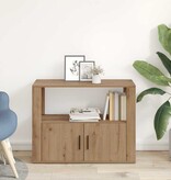 VidaXL Dressoir artisanaal eikenkleurig 80 x 30 x 60 cm Bewerkt hout