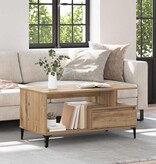 VidaXL Salontafel met lade Artisan Eiken 90 x 49 x 45 cm Bewerkt hout