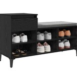 VidaXL Schoenenkast met lade Zwart eiken 102 x 36 x 60 cm Bewerkt hout