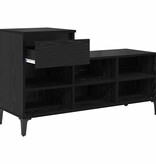 VidaXL Schoenenkast met lade Zwart eiken 102 x 36 x 60 cm Bewerkt hout