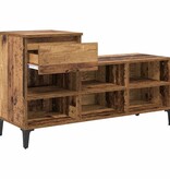 VidaXL Schoenenkast met lade Oud hout 102 x 36 x 60 cm Bewerkt hout