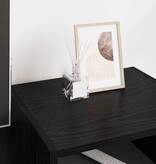 VidaXL TV-kast Zwart Eiken 160 x 35 x 55 cm Bewerkt hout