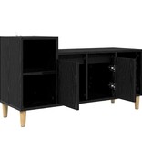 VidaXL TV-kast Zwart Eiken 100 x 35 x 55 cm Bewerkt hout