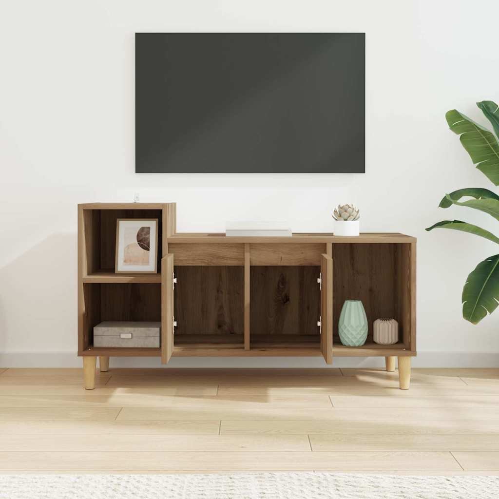 VidaXL TV-kast Artisan Eiken 100 x 35 x 55 cm Bewerkt hout