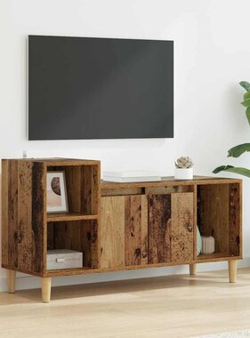 VidaXL TV-kast Oud Hout 100 x 35 x 55 cm Bewerkt hout