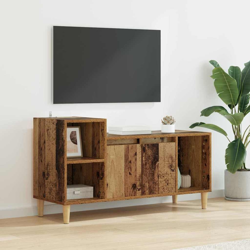 VidaXL TV-kast Oud Hout 100 x 35 x 55 cm Bewerkt hout