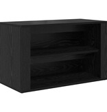 VidaXL Schoenenrek met plank Zwart eiken 75 x 35 x 45 cm Bewerkt hout