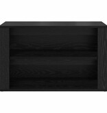 VidaXL Schoenenrek met plank Zwart eiken 75 x 35 x 45 cm Bewerkt hout