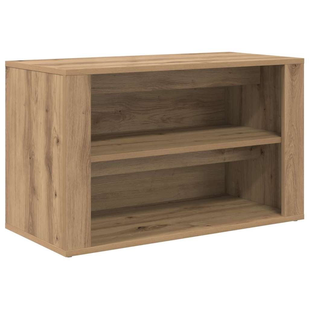 VidaXL Schoenenrek met plank artisanaal eikenkleurig 75 x 35 x 45 cm