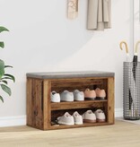VidaXL Schoenenrek met plank Oud hout 75 x 35 x 45 cm Bewerkt hout