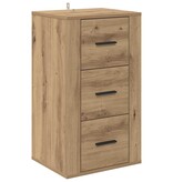 VidaXL Dressoir artisanaal eikenkleurig 40 x 33 x 70 cm Bewerkt hout
