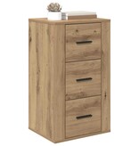 VidaXL Dressoir artisanaal eikenkleurig 40 x 33 x 70 cm Bewerkt hout