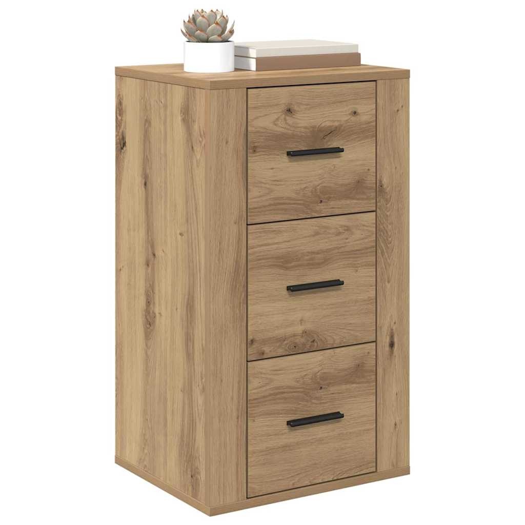 VidaXL Dressoir artisanaal eikenkleurig 40 x 33 x 70 cm Bewerkt hout