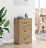 VidaXL Dressoir artisanaal eikenkleurig 40 x 33 x 70 cm Bewerkt hout